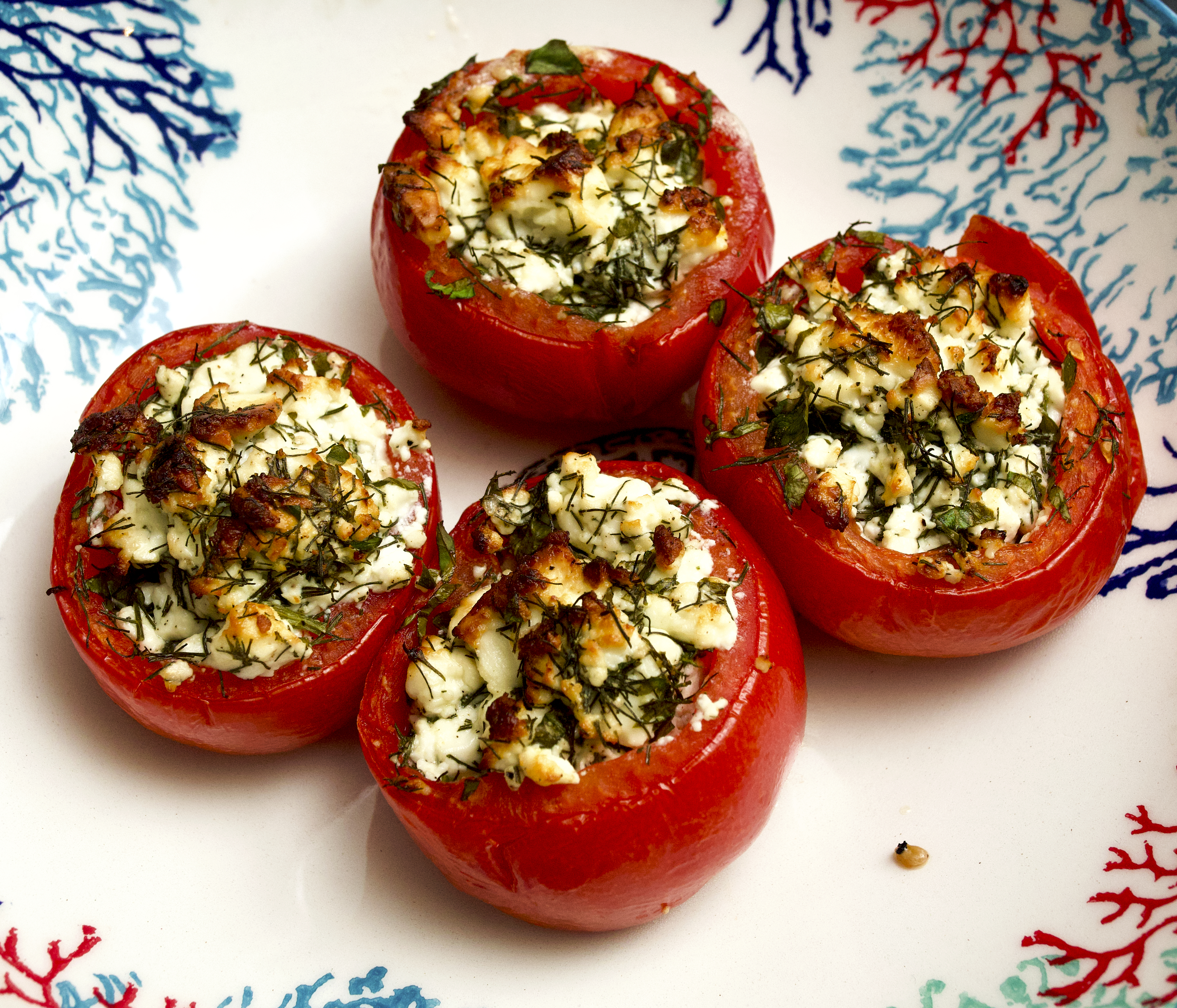 Tomatoes Stuffed with Cheese &amp; Herbs