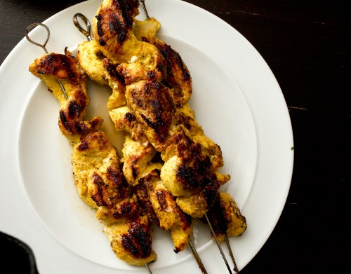 Turmeric Chicken Kebabs